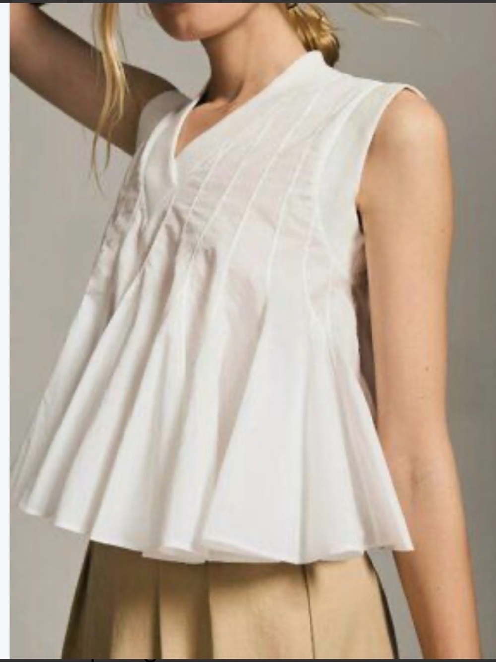 White Opaque flowy top
